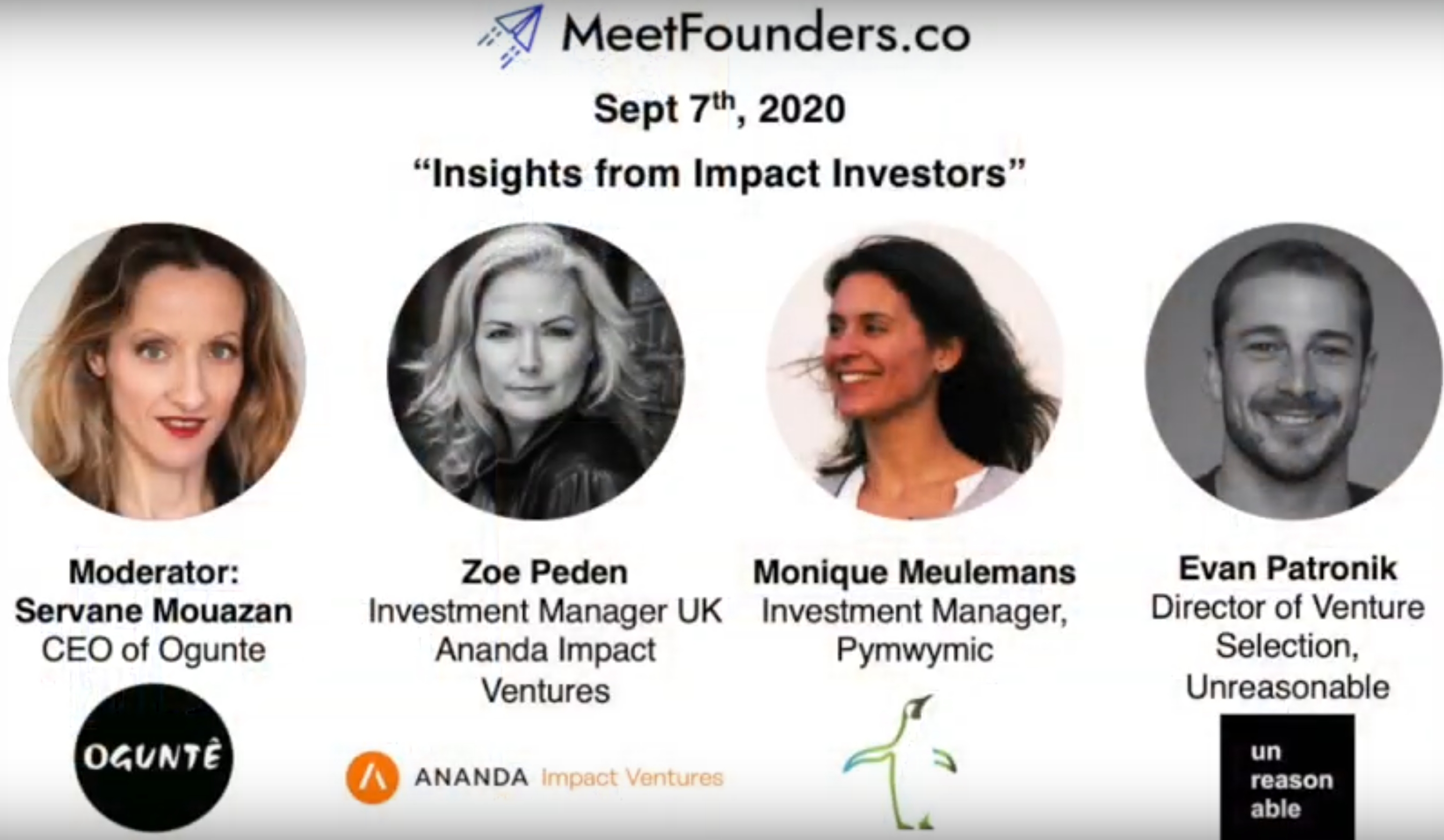 MeetFounders - Impact Investors - Session Ad