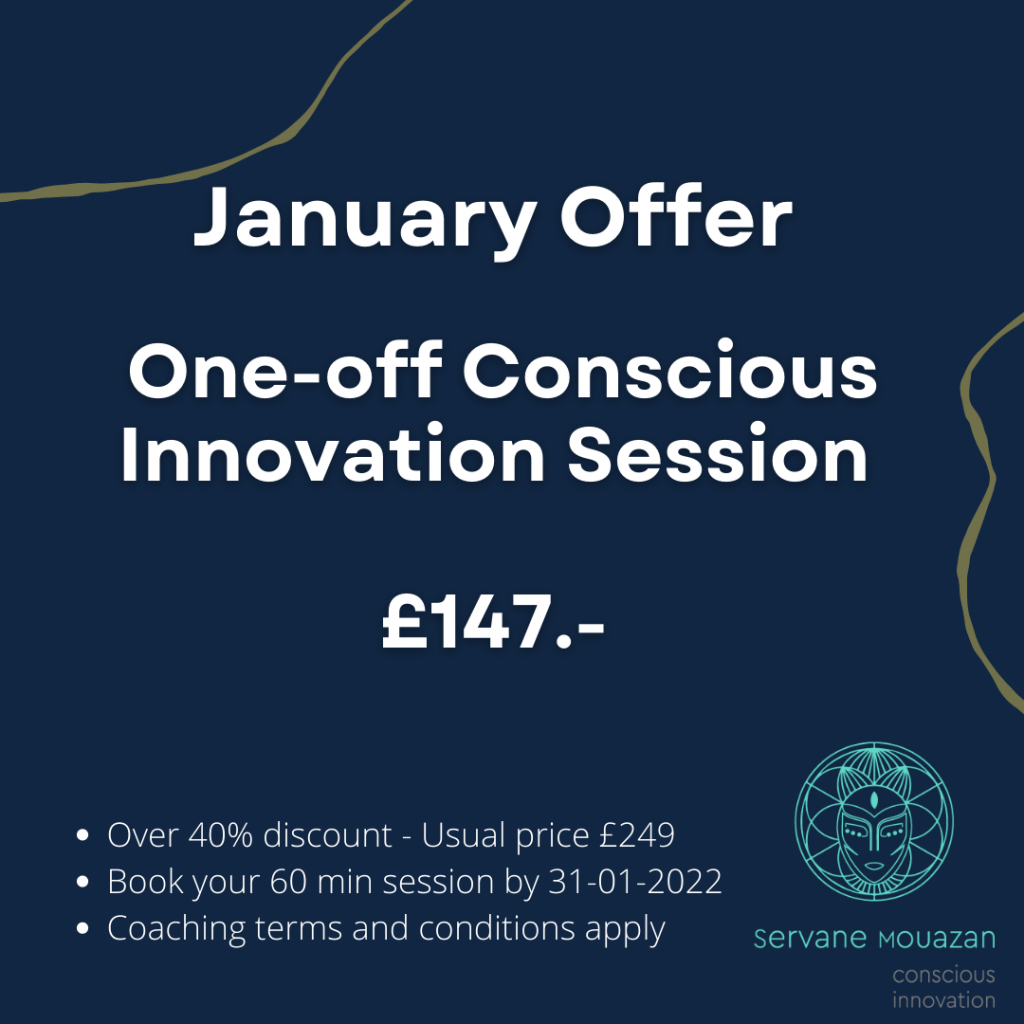 ONE OFF CONSCIOUS INNOVATION Coaching SESSION £147- 40% DISCOUNT